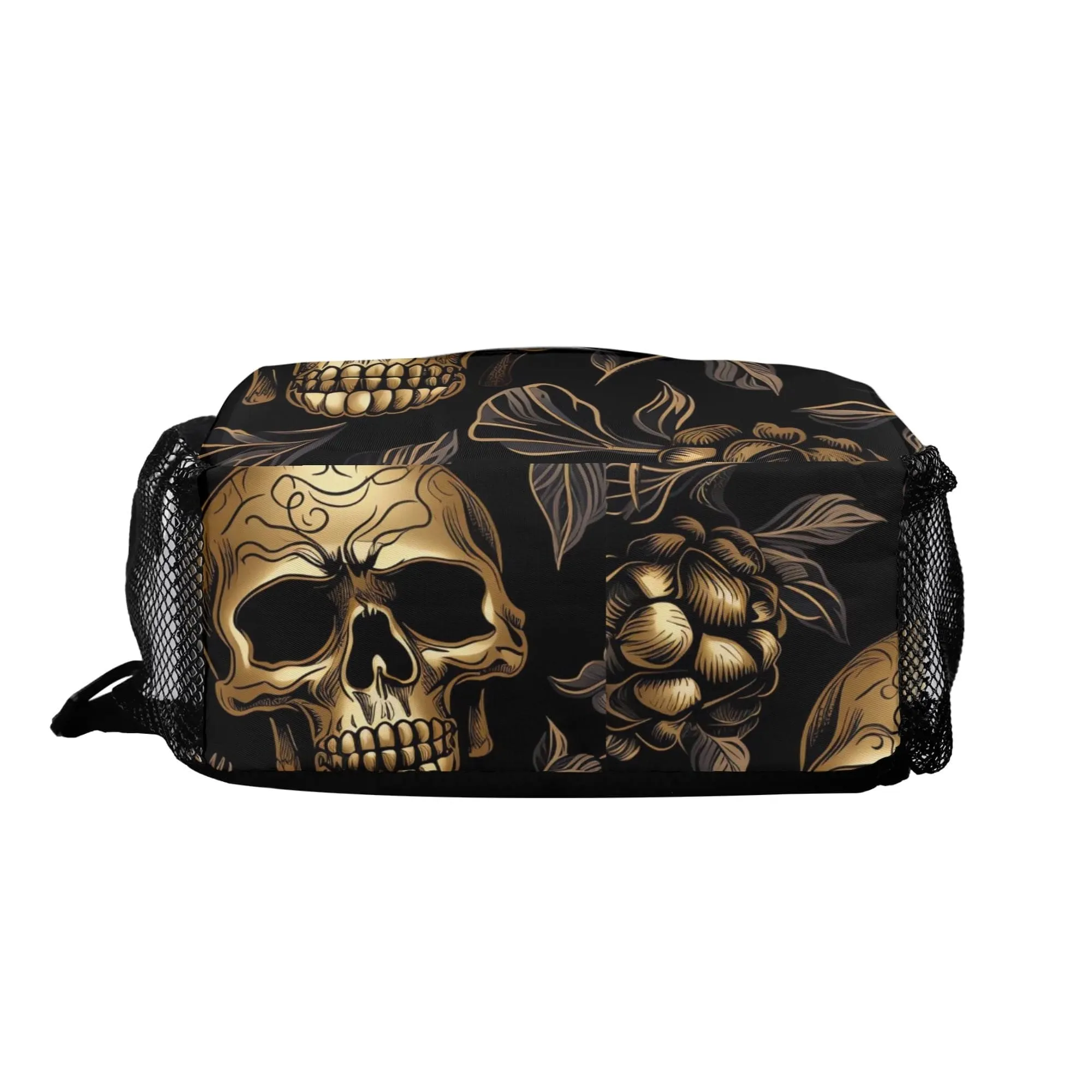 Skulls Leaves Chest Crossbody Bag with Adjustable Strap