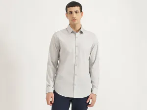 Slim Fit Spread Collar Solid Shirt
