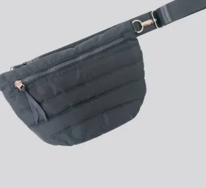 Smoke Gray Puffer Belt Bag