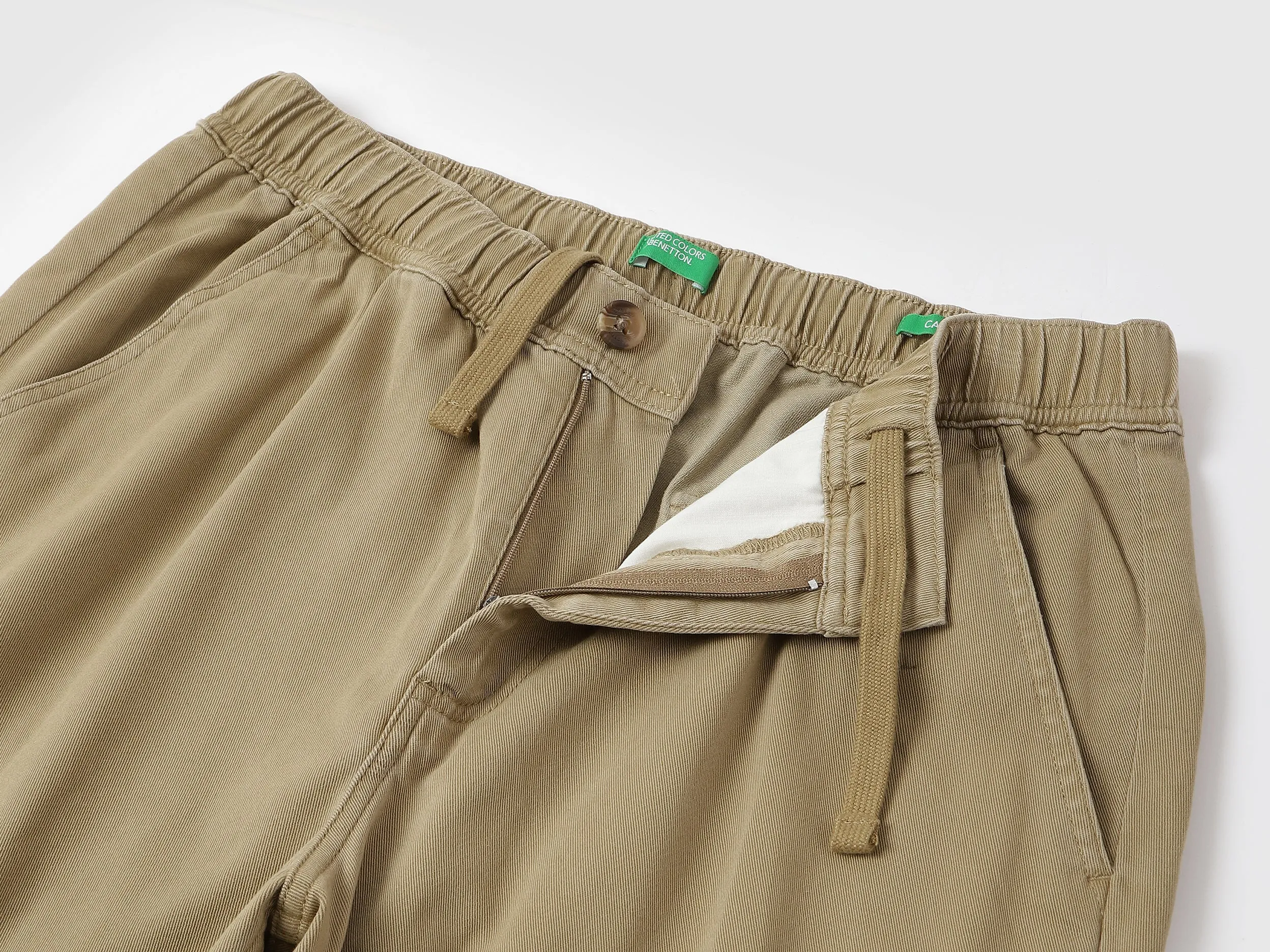 Solid Cargo Fit Cargo Pants