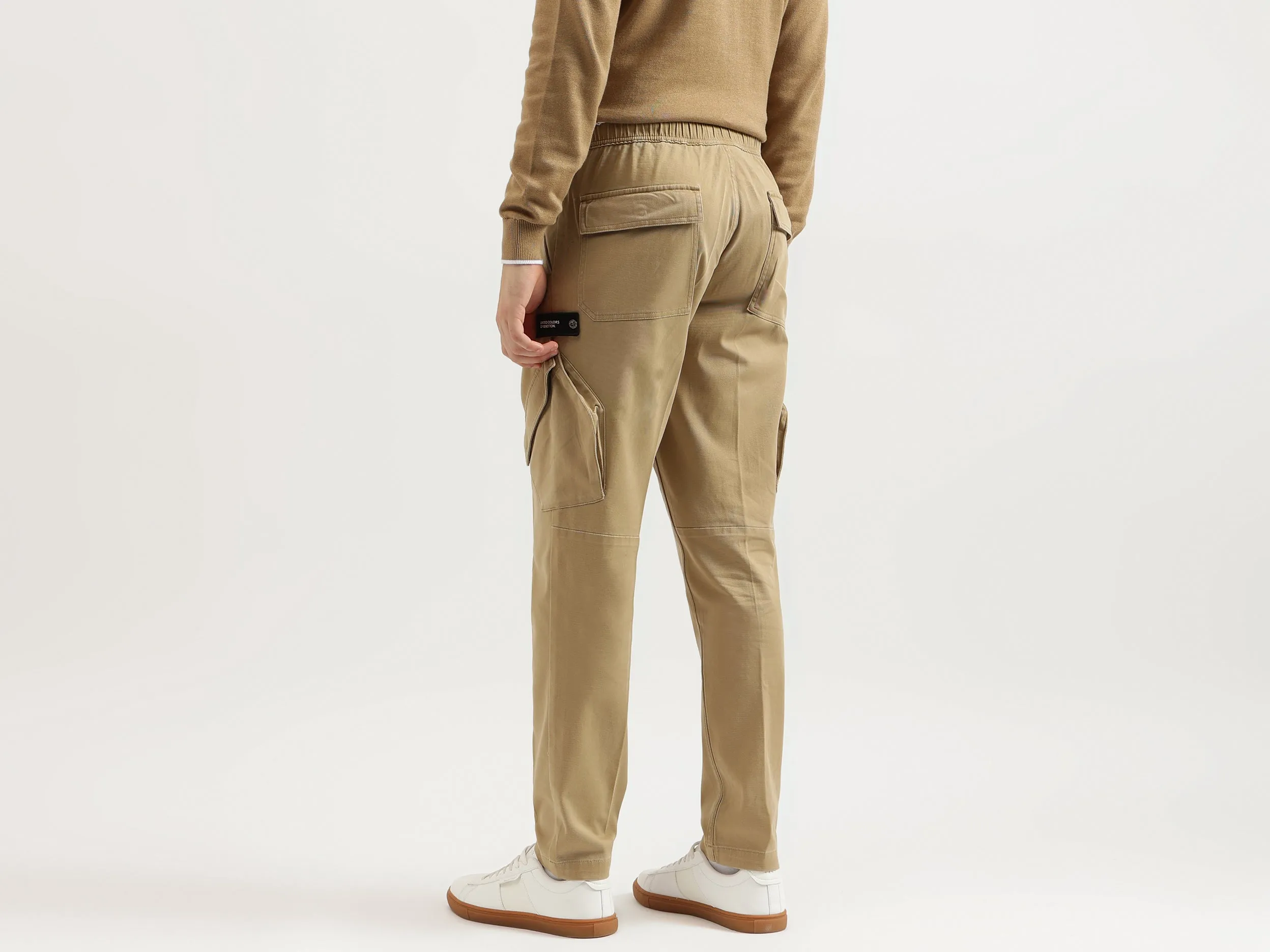 Solid Cargo Fit Cargo Pants