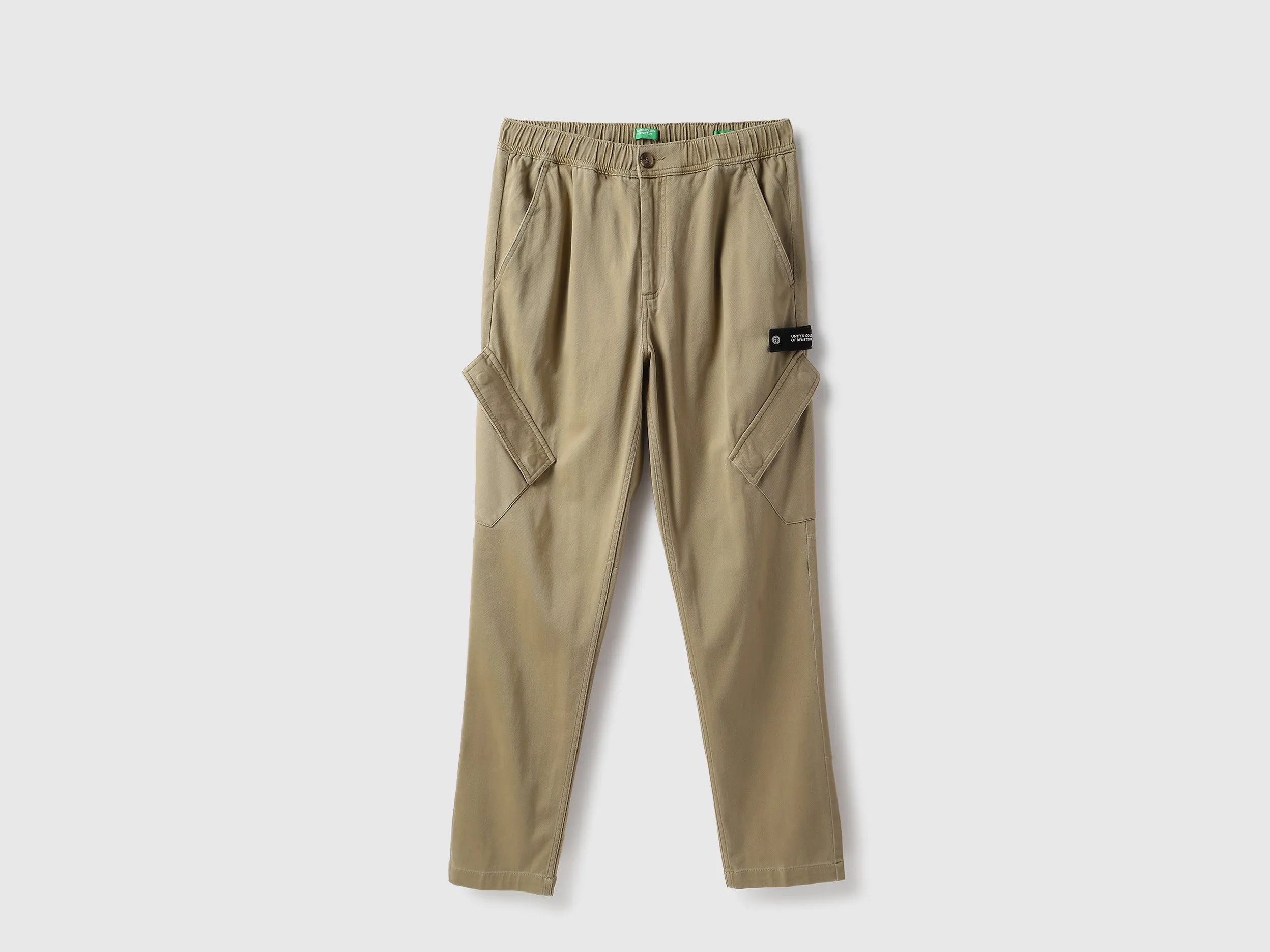Solid Cargo Fit Cargo Pants
