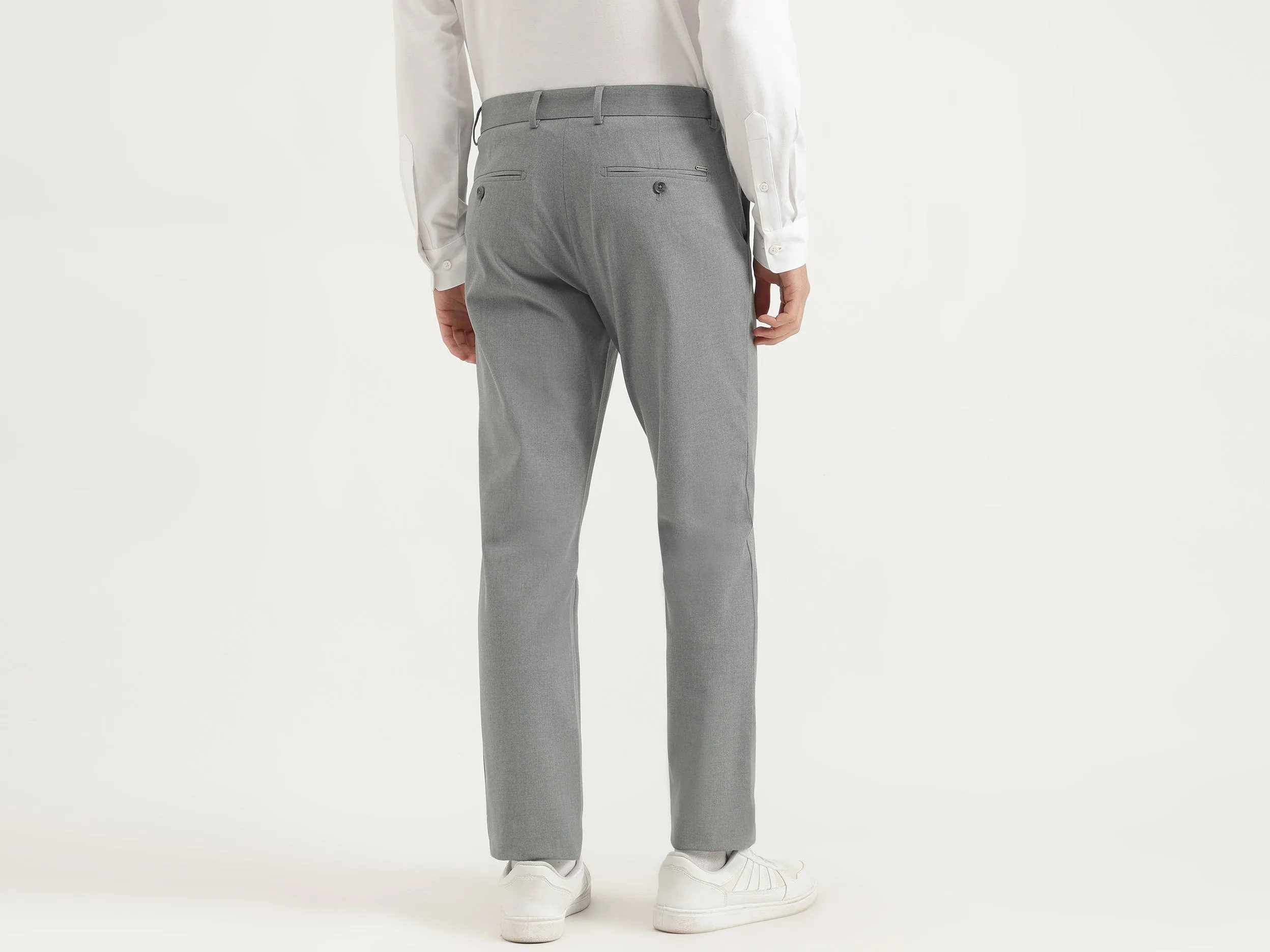 Solid Slim Fit Trousers