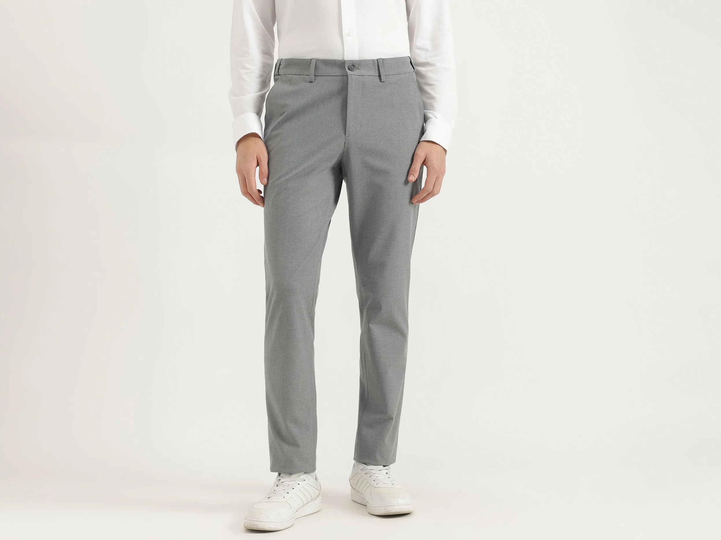 Solid Slim Fit Trousers