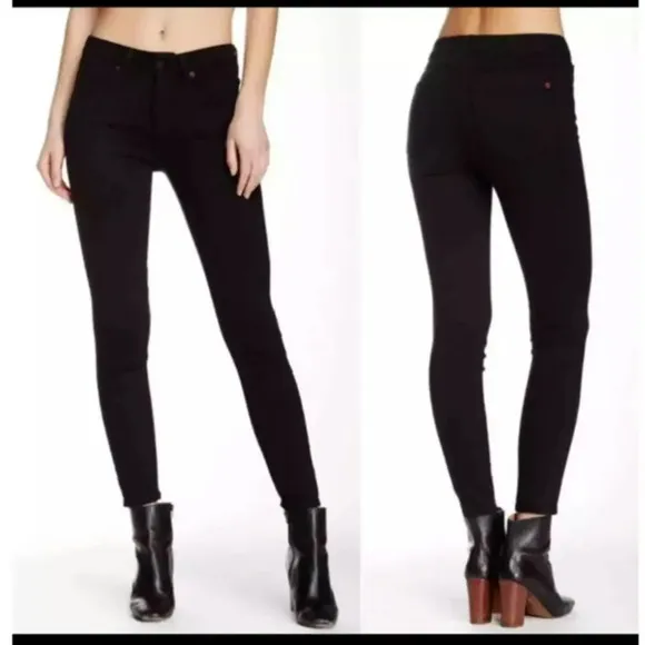 SPANX The Slim-X Ankle Black Slimming Jeans Size: 28