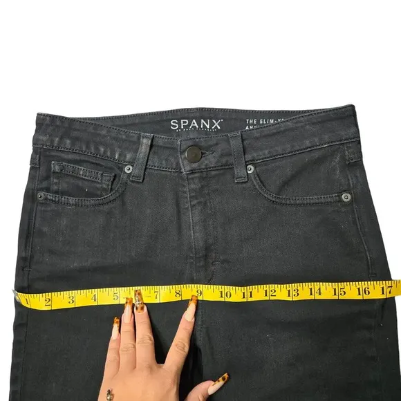 SPANX The Slim-X Ankle Black Slimming Jeans Size: 28