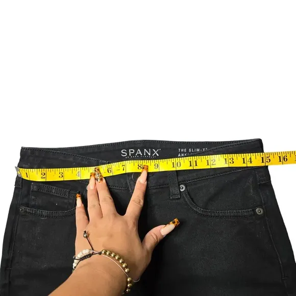 SPANX The Slim-X Ankle Black Slimming Jeans Size: 28