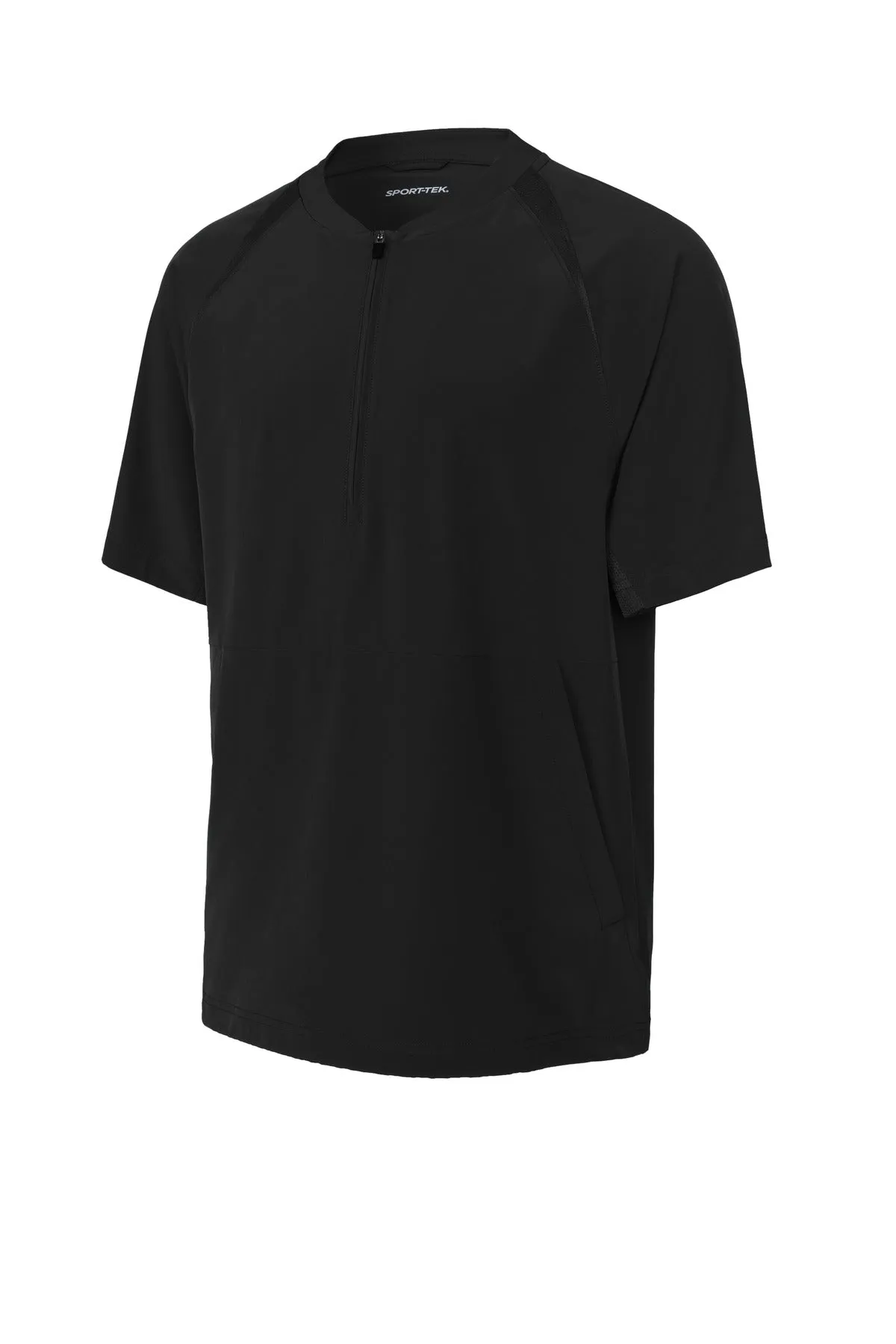 Sport-Tek Repeat 1/2-Zip Short Sleeve Jacket JST489 Black