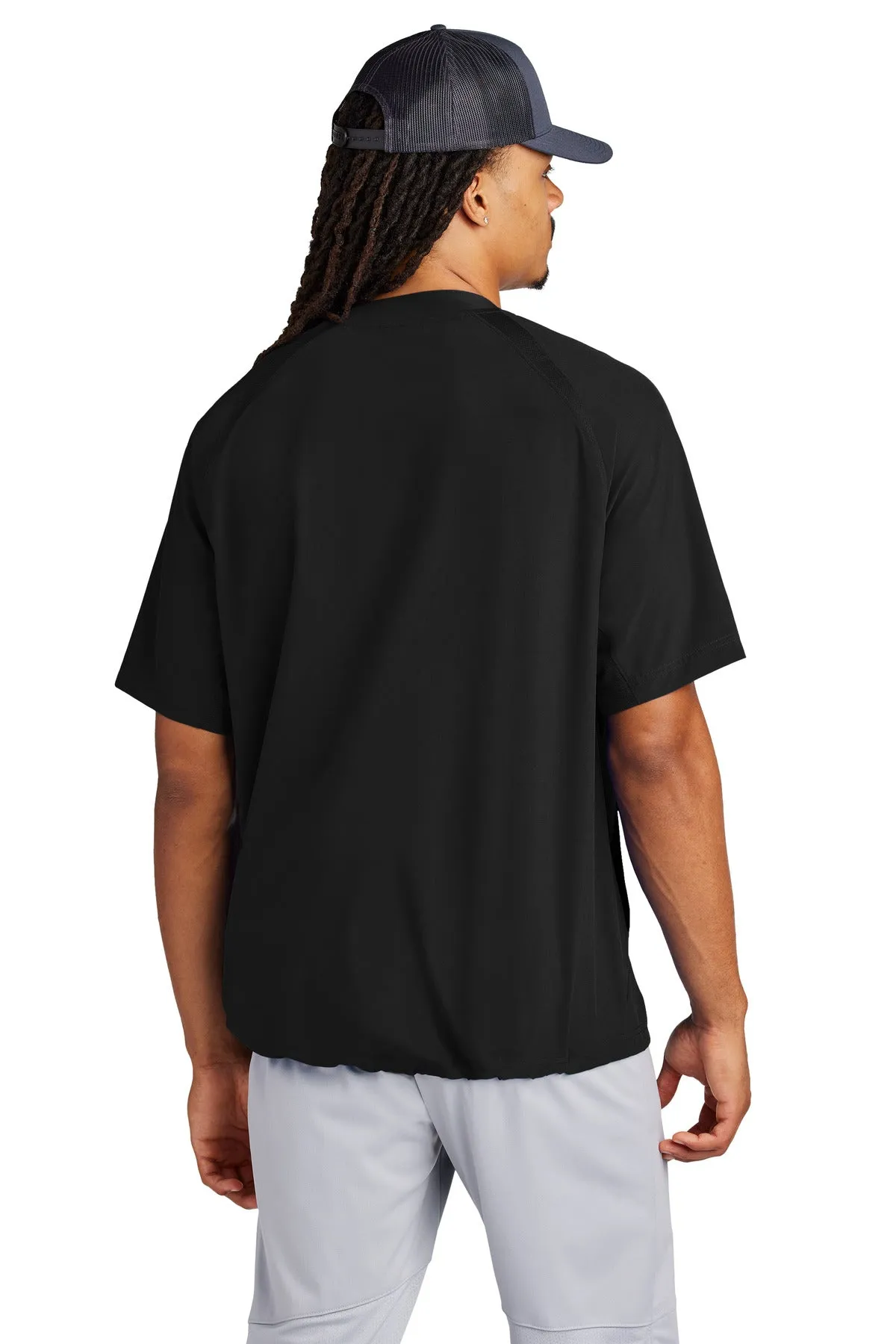 Sport-Tek Repeat 1/2-Zip Short Sleeve Jacket JST489 Black