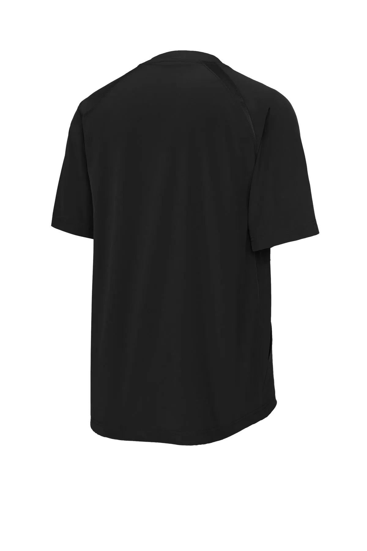 Sport-Tek Repeat 1/2-Zip Short Sleeve Jacket JST489 Black