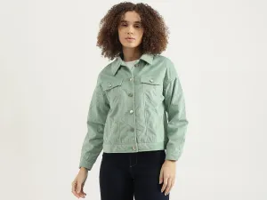 Spread Collar Textured Jacket