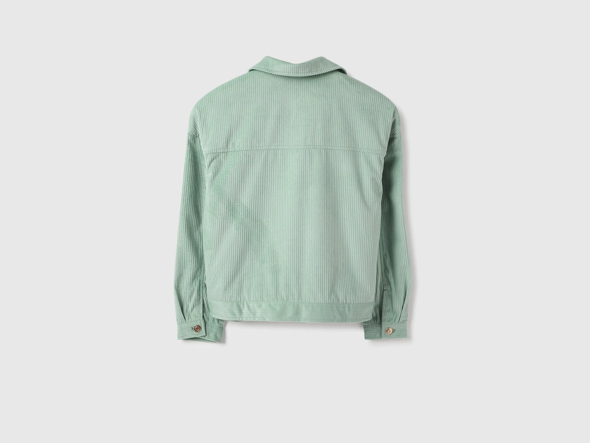 Spread Collar Textured Jacket