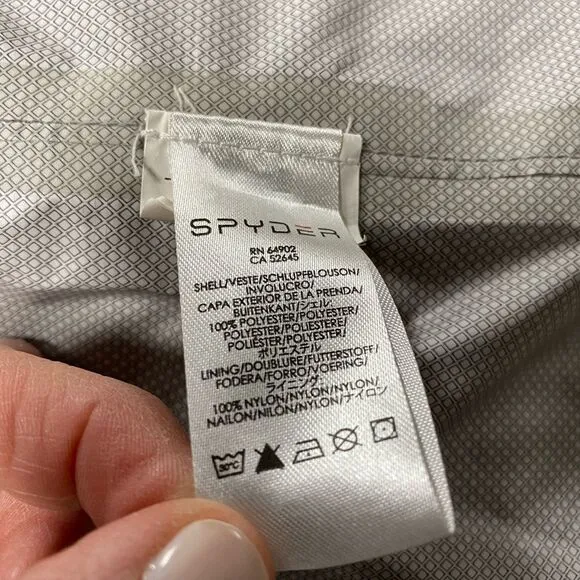 Spyder Black Hooded Full-zip Lightweight Jacket Size Medium NWOT