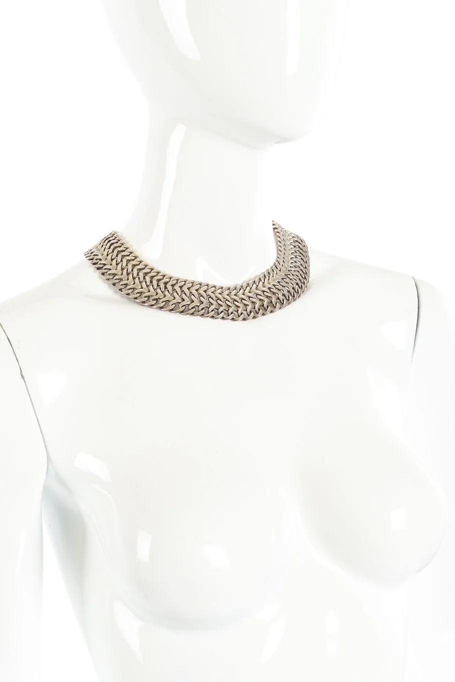 Sterling Chain Collar Necklace