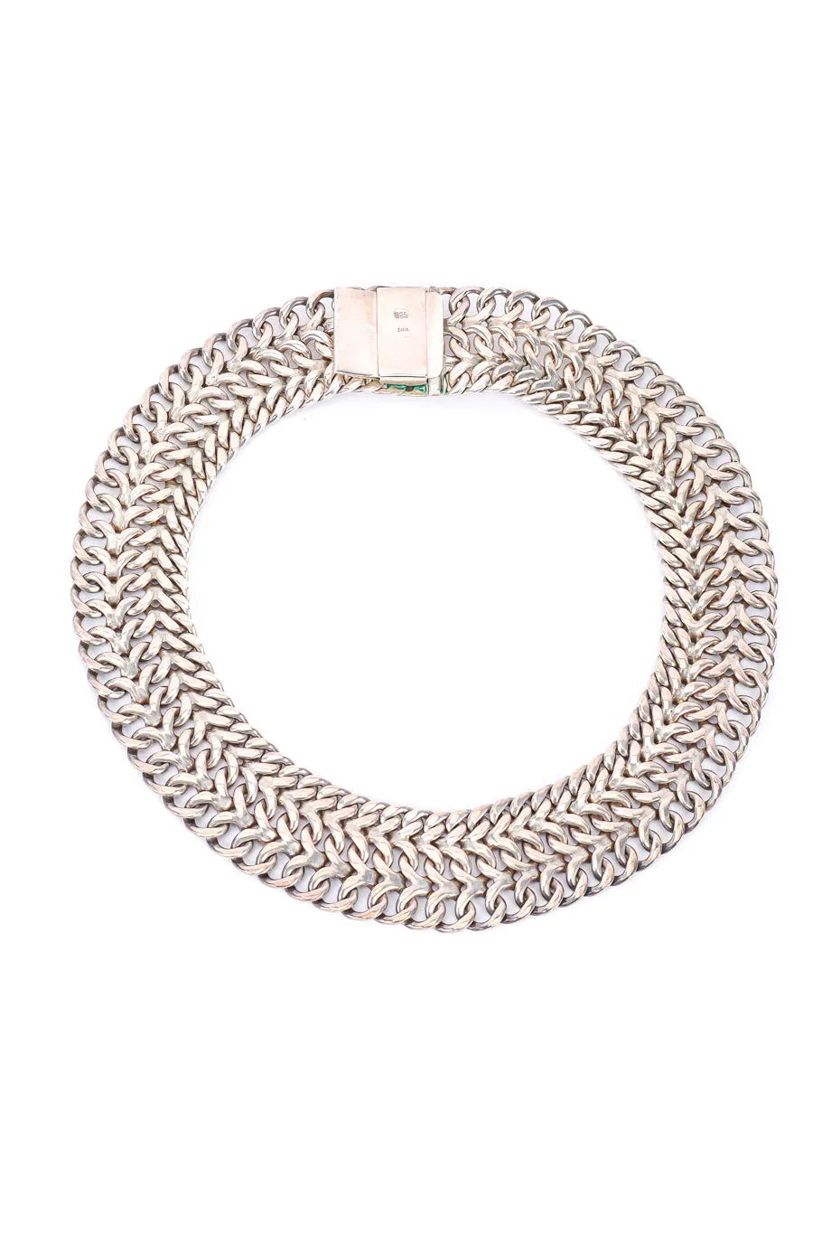 Sterling Chain Collar Necklace