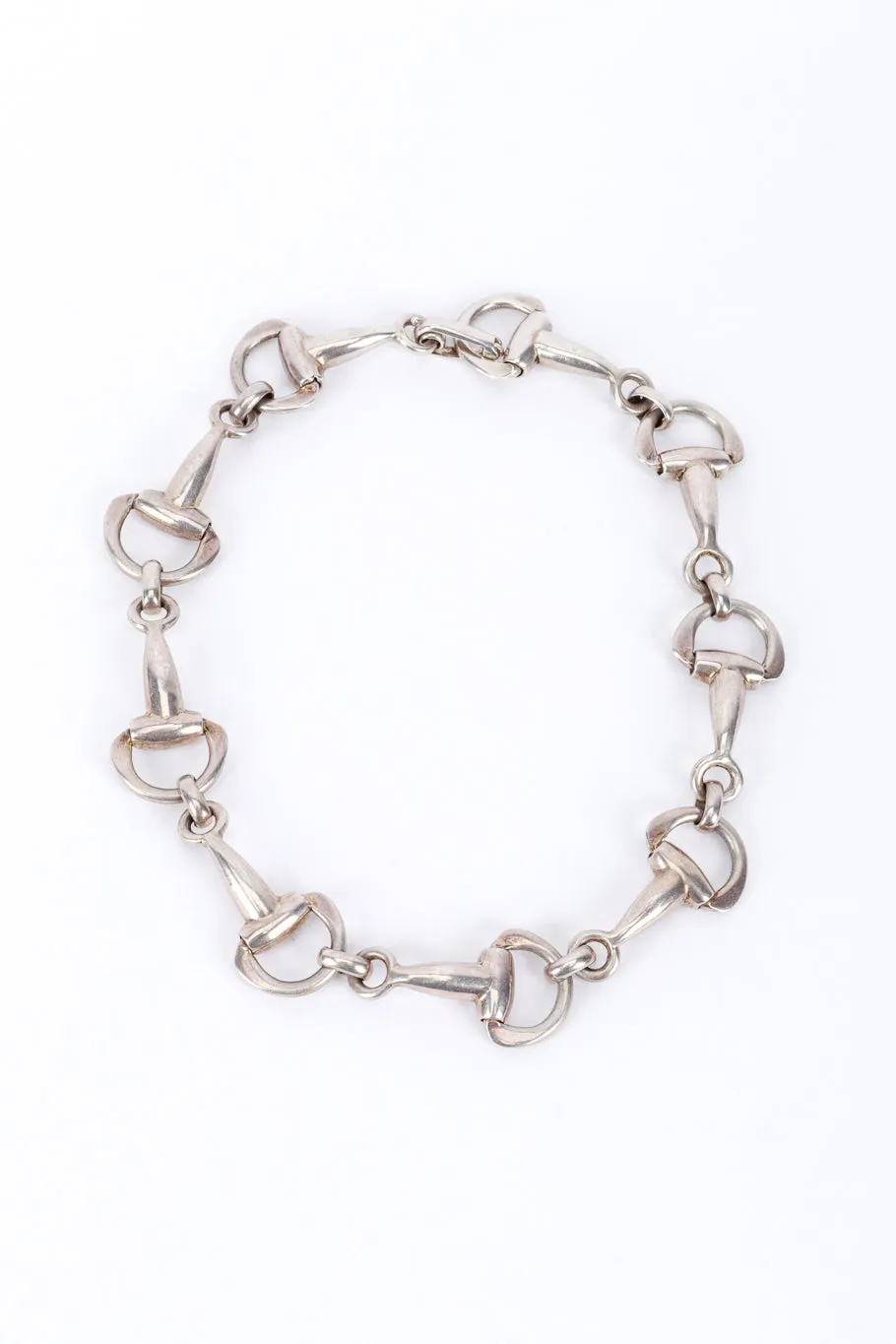 Sterling Silver Horsebit Collar Necklace