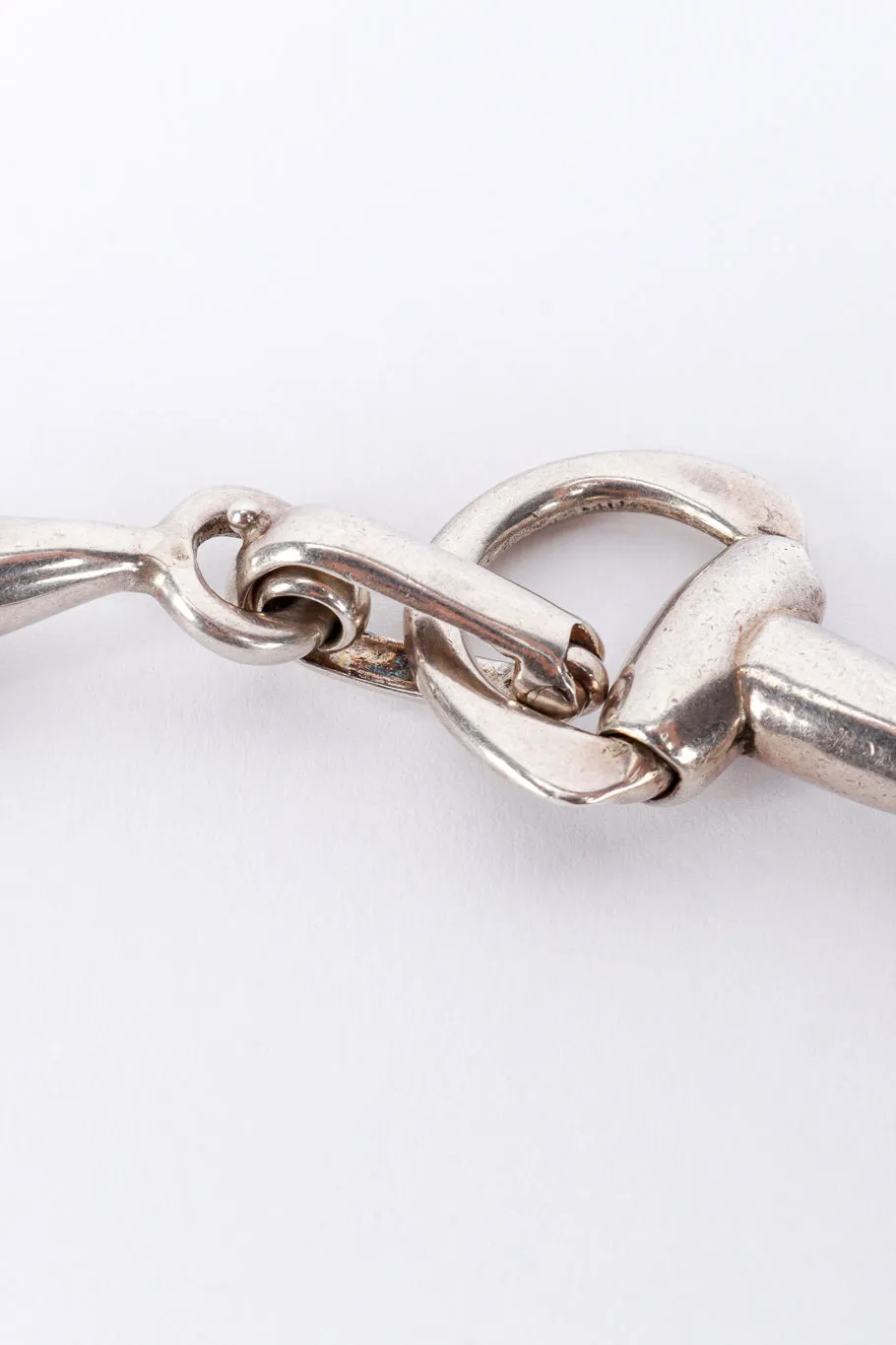 Sterling Silver Horsebit Collar Necklace