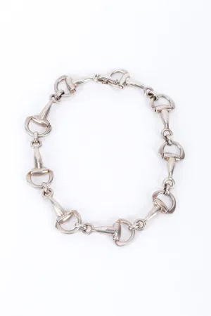 Sterling Silver Horsebit Collar Necklace