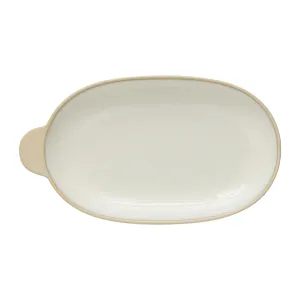 STONEWARE PLATTER WITH HANDLE