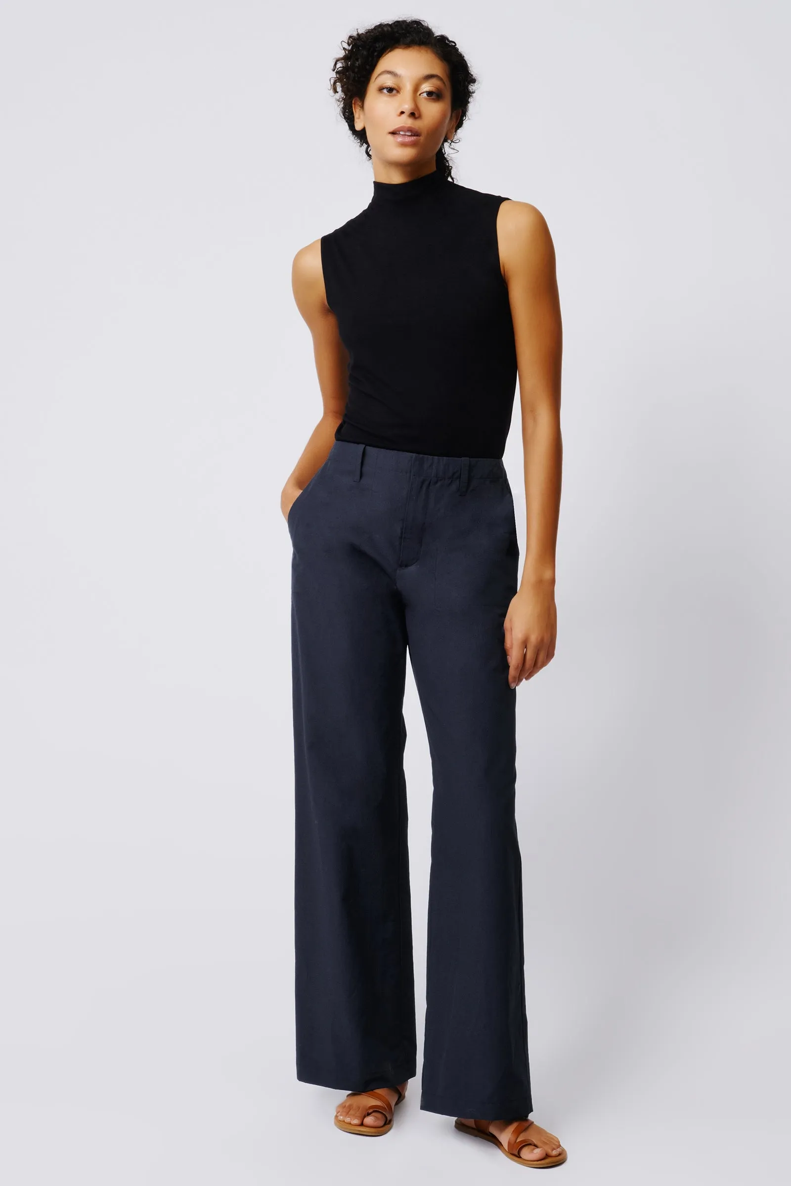 Stove Pipe Full Pant - Navy Broadcloth