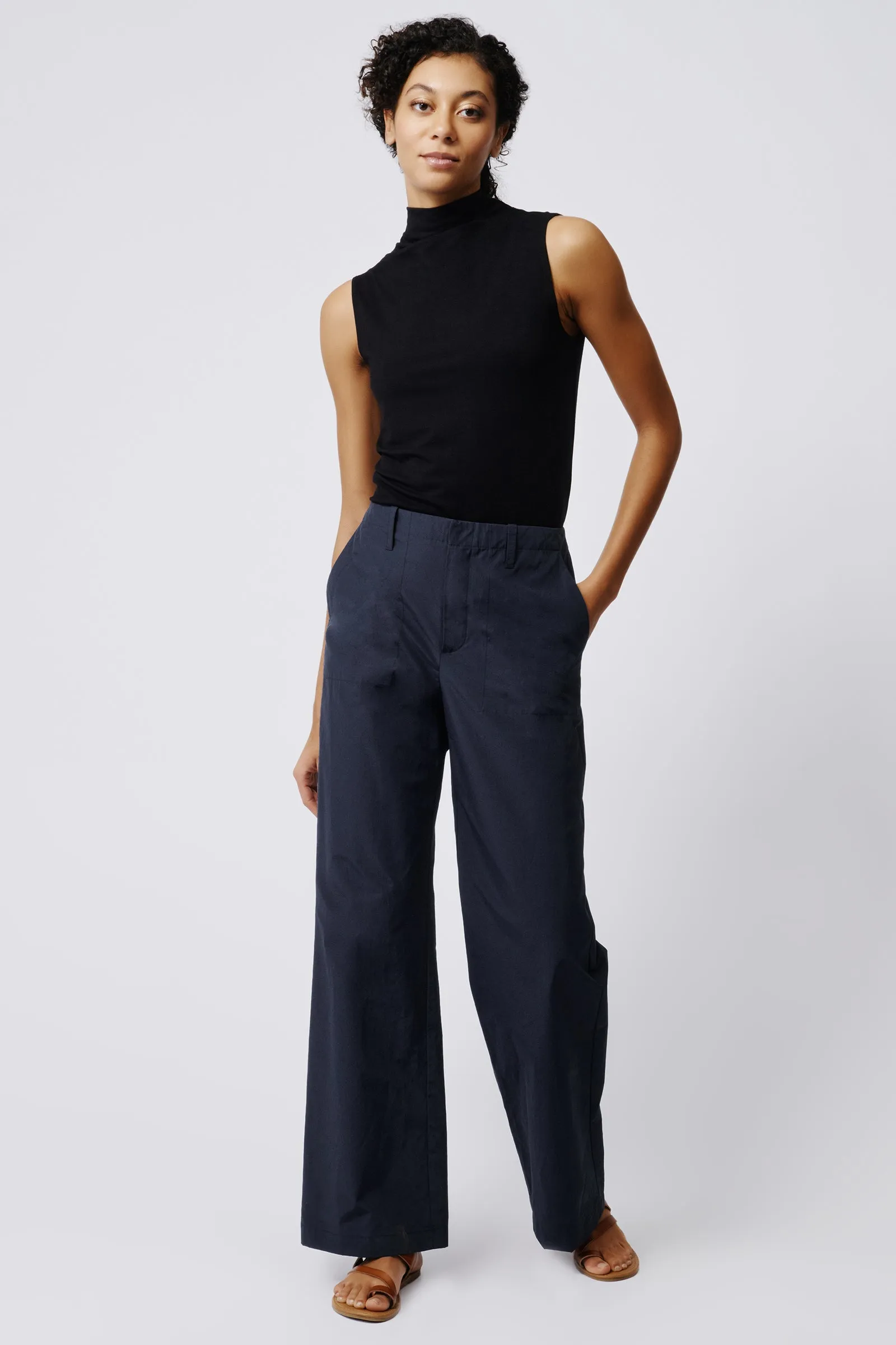 Stove Pipe Full Pant - Navy Broadcloth