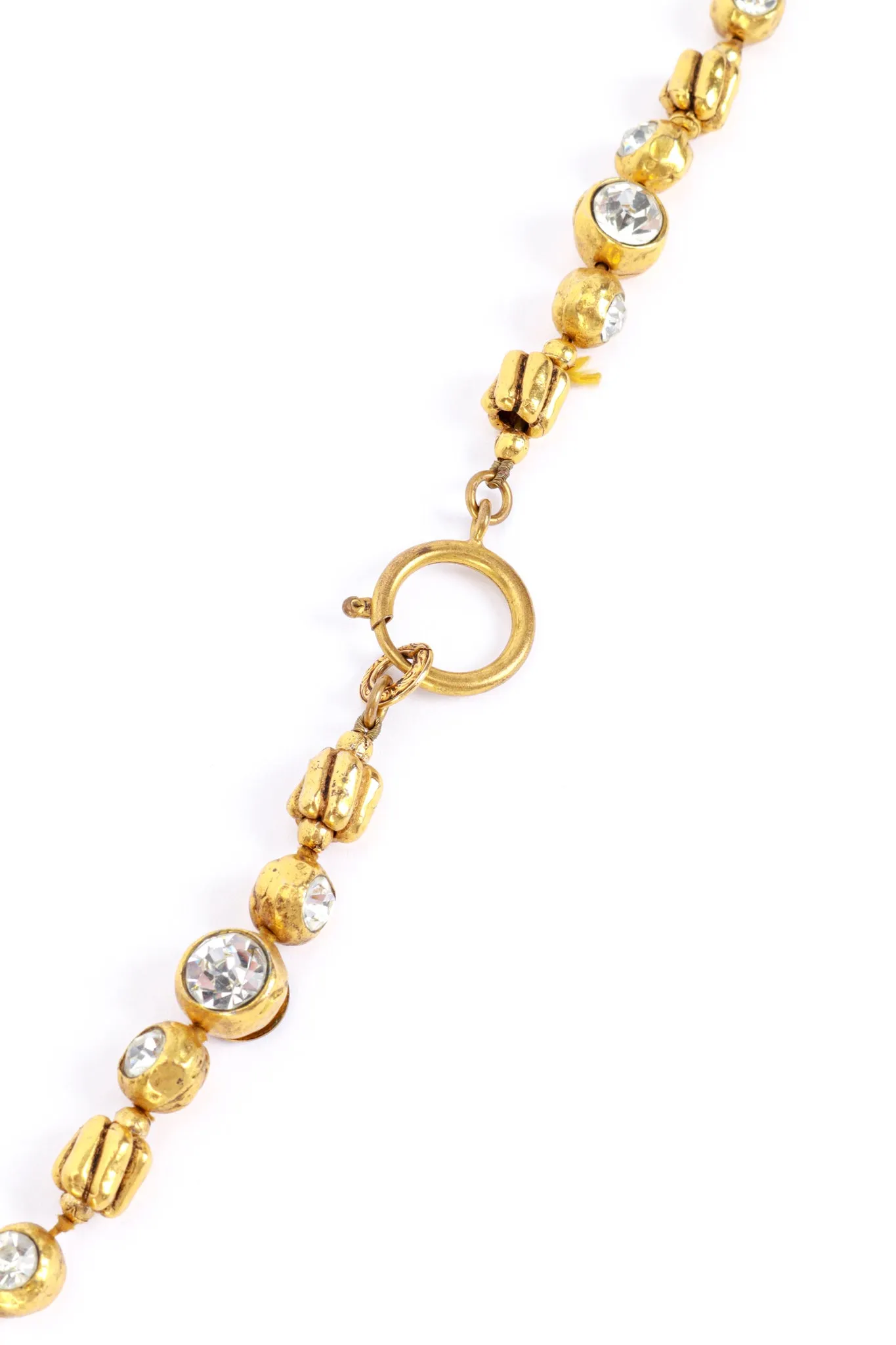 String Beaded Crystal Sautoir Necklace