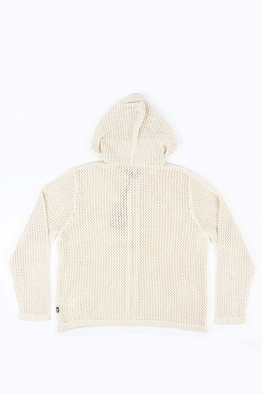 STUSSY MESH ZIP HOOD NATURAL