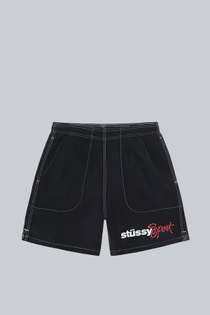 STUSSY SPORT WATER SHORT BLACK