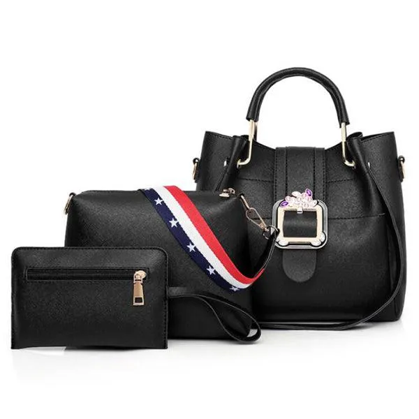 Summer  Fashion Vogue Style High Quality Women Handbags-Black