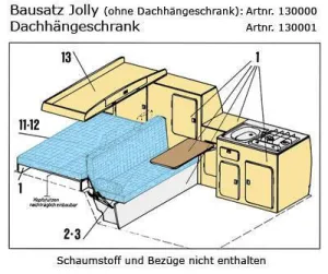 Suspended Roof Cabinet for Reimo T3 "Jolly" Interior