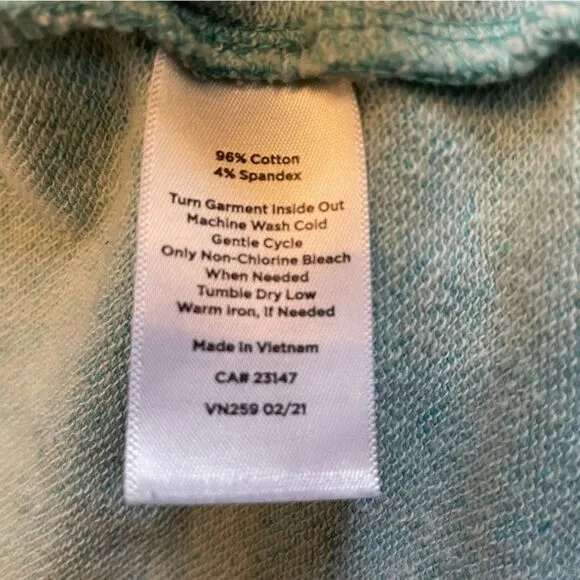 T by Talbots Cozy Crush Terry Mockneck Full Zip Women's Jacket Solid Blue(SizeL)
