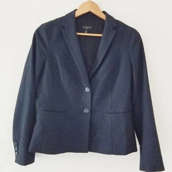 Talbots blazer two button front closure