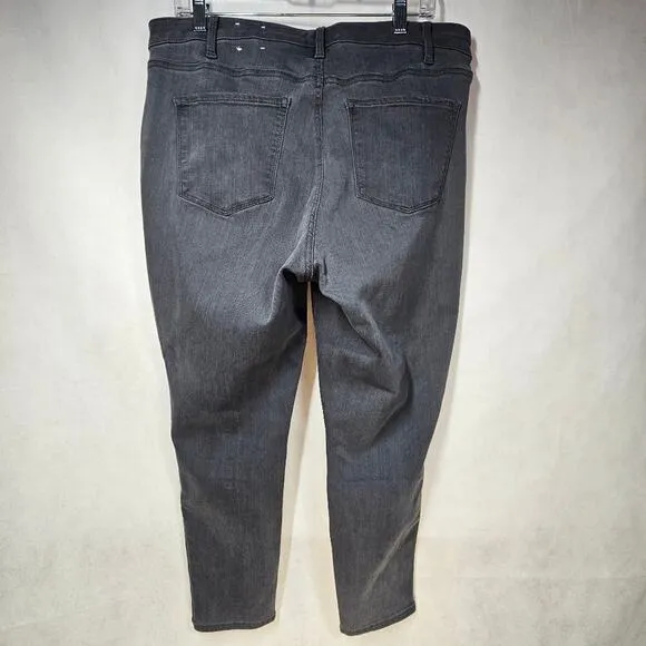 Talbot's Jeggings in Slate Wash High Rise Ankle Skinny Snap Hem Detail Size 16WP