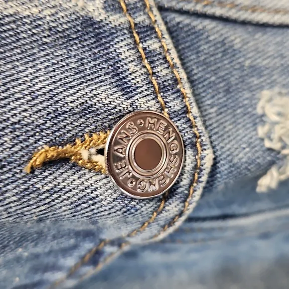 The Modern Minx Distressed Denim Long Jacket