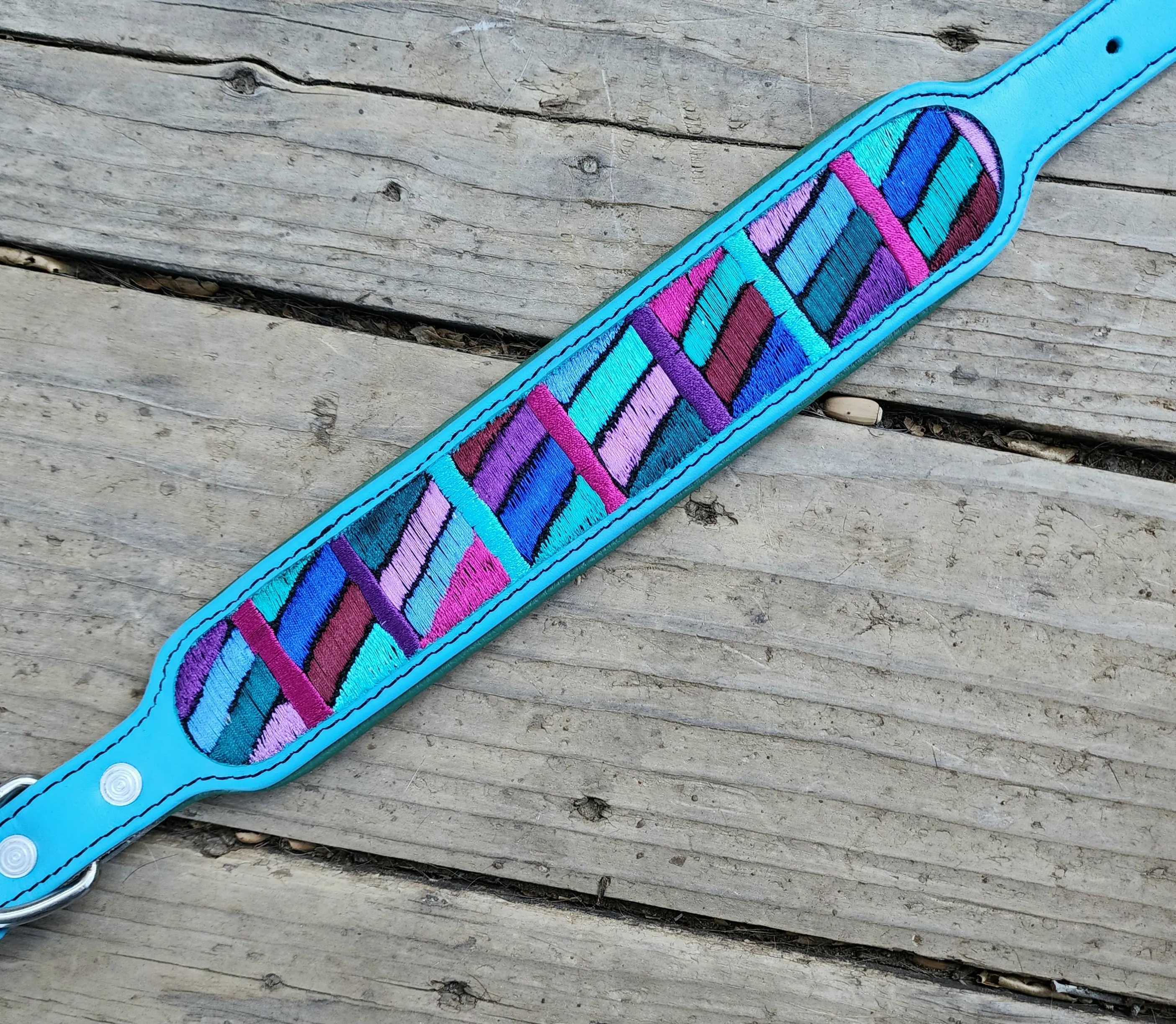 The Sofia (blue with green padding)