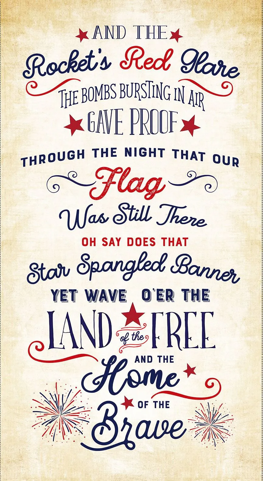 The Star Spangle Panel from Timeless Treasures - 24" x 44"