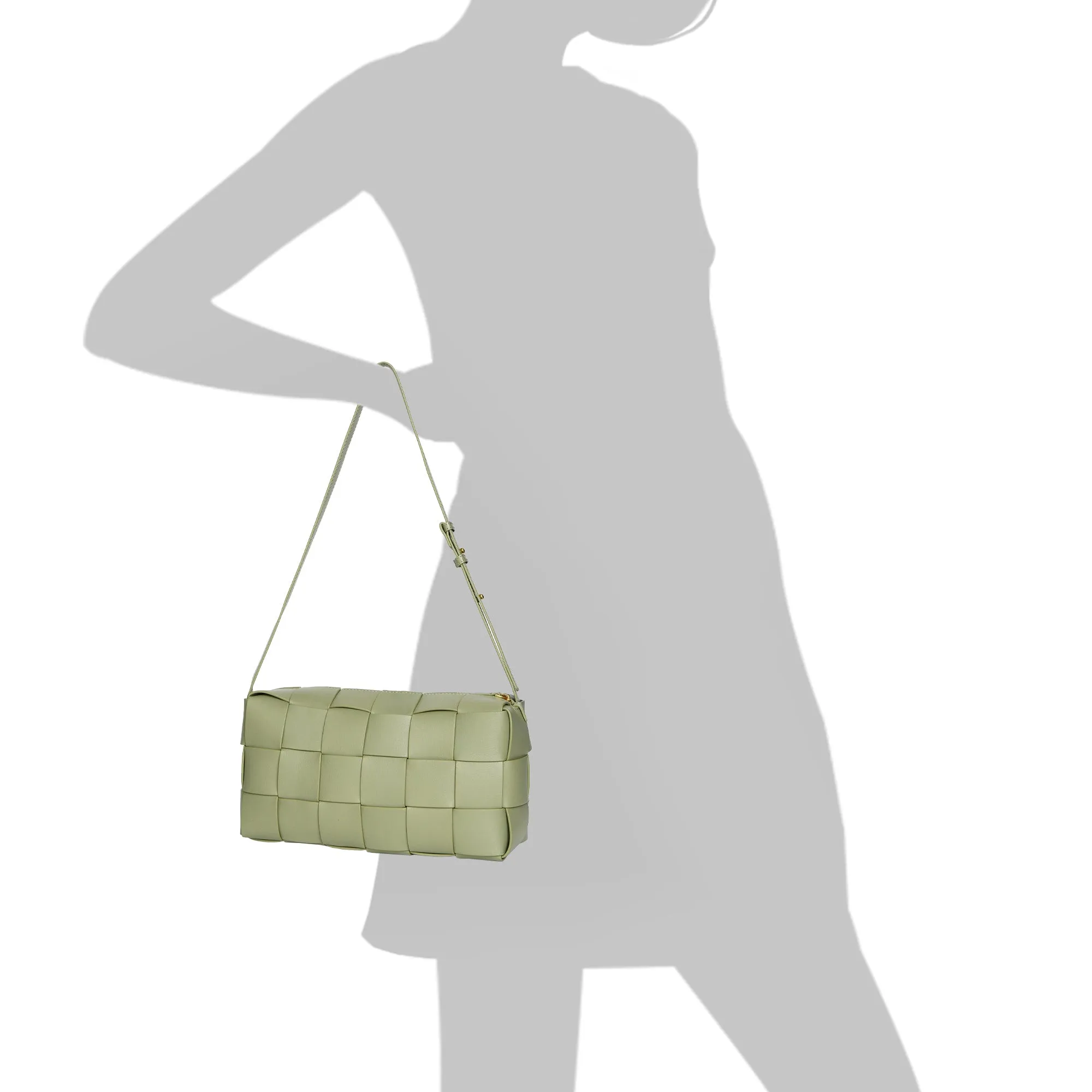 Tiffany & Fred Smooth Woven Leather Hobo/Shoulder