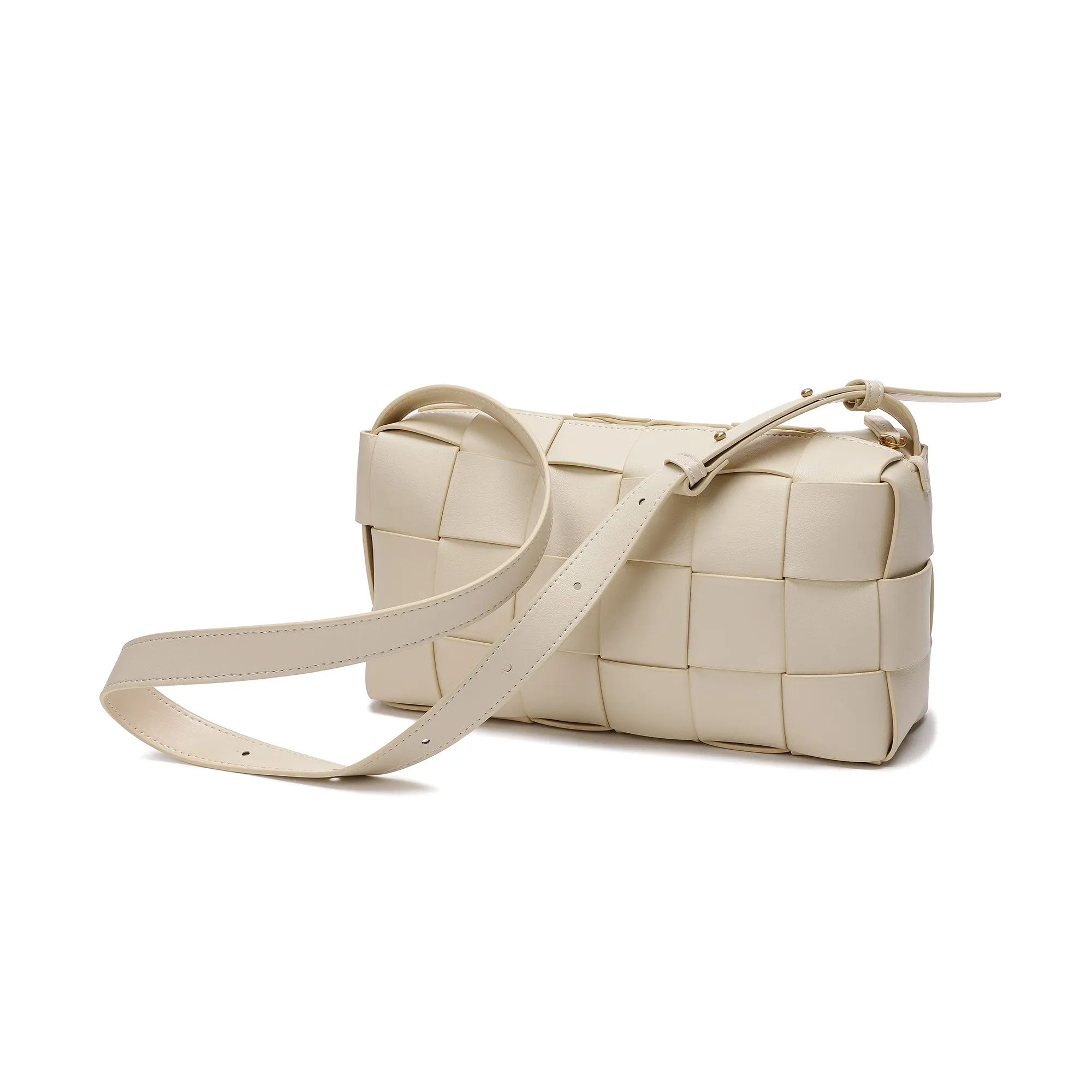 Tiffany & Fred Smooth Woven Leather Hobo/Shoulder