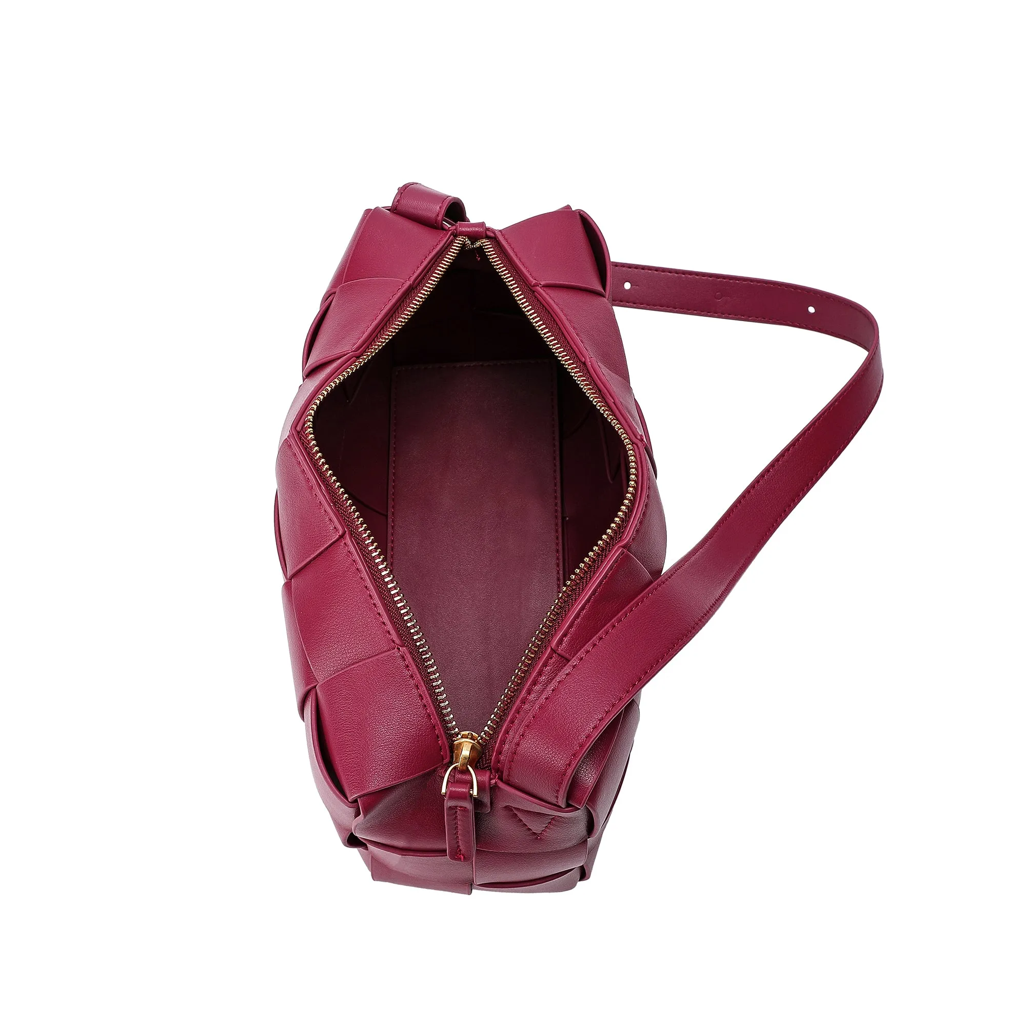Tiffany & Fred Smooth Woven Leather Hobo/Shoulder