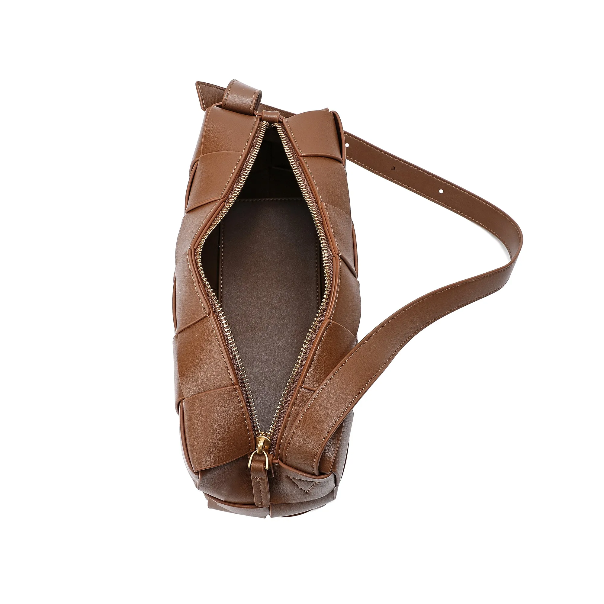 Tiffany & Fred Smooth Woven Leather Hobo/Shoulder