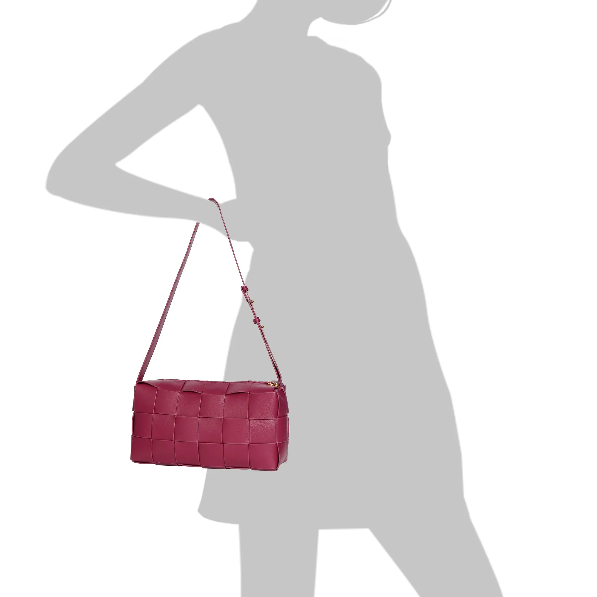 Tiffany & Fred Smooth Woven Leather Hobo/Shoulder