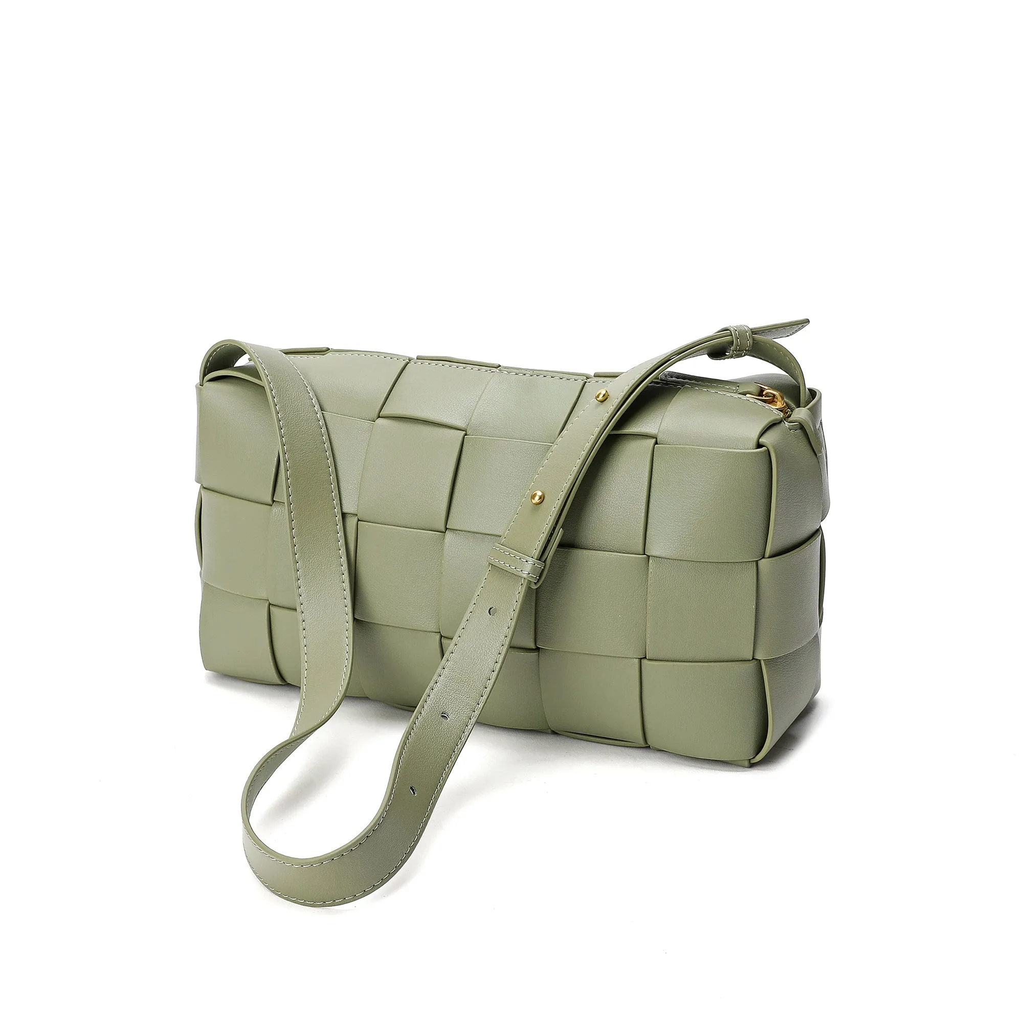 Tiffany & Fred Smooth Woven Leather Hobo/Shoulder