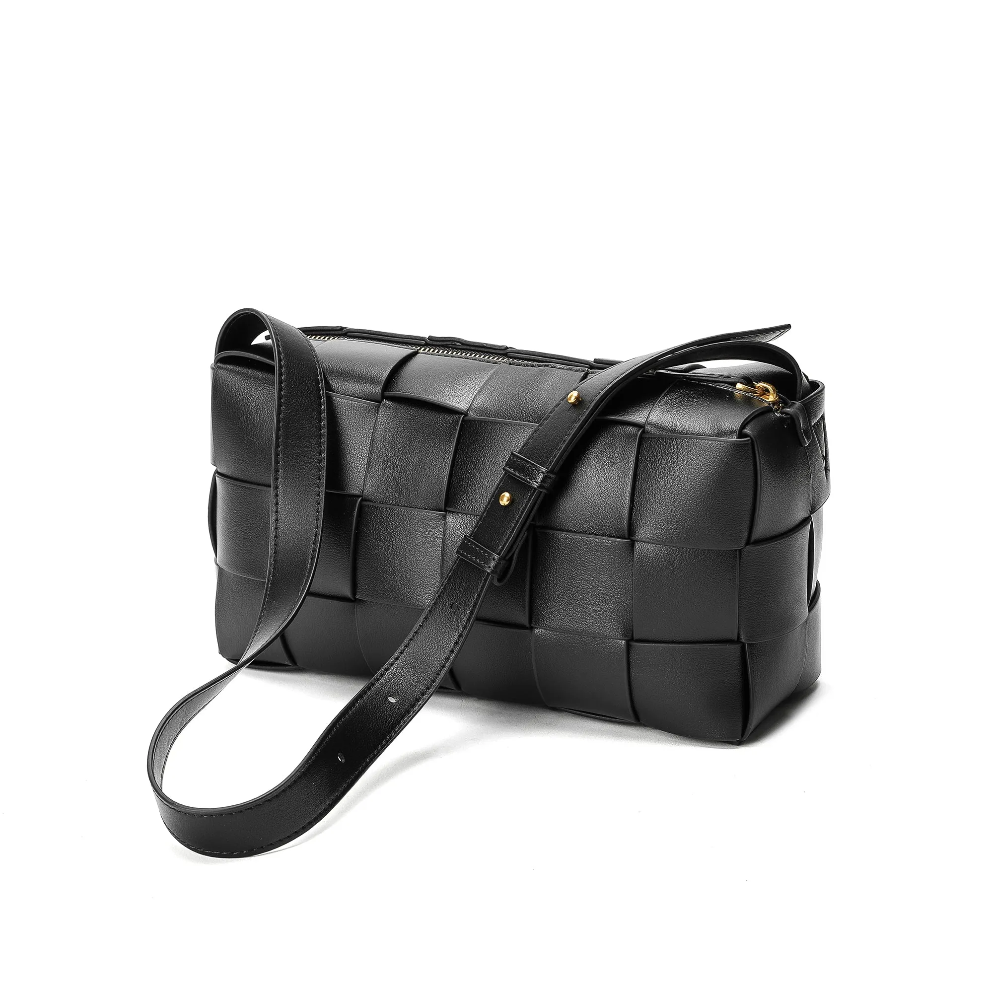 Tiffany & Fred Smooth Woven Leather Hobo/Shoulder