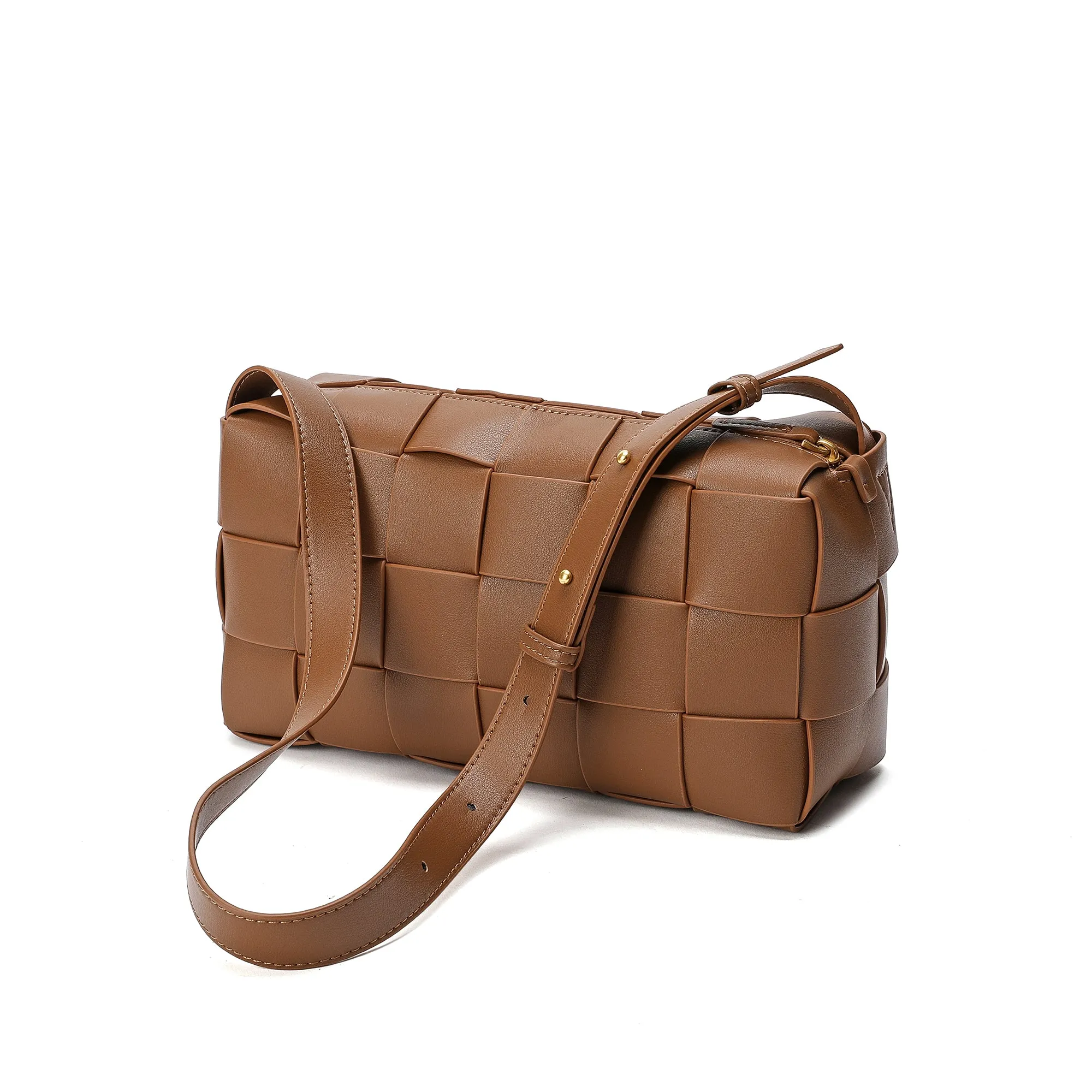 Tiffany & Fred Smooth Woven Leather Hobo/Shoulder