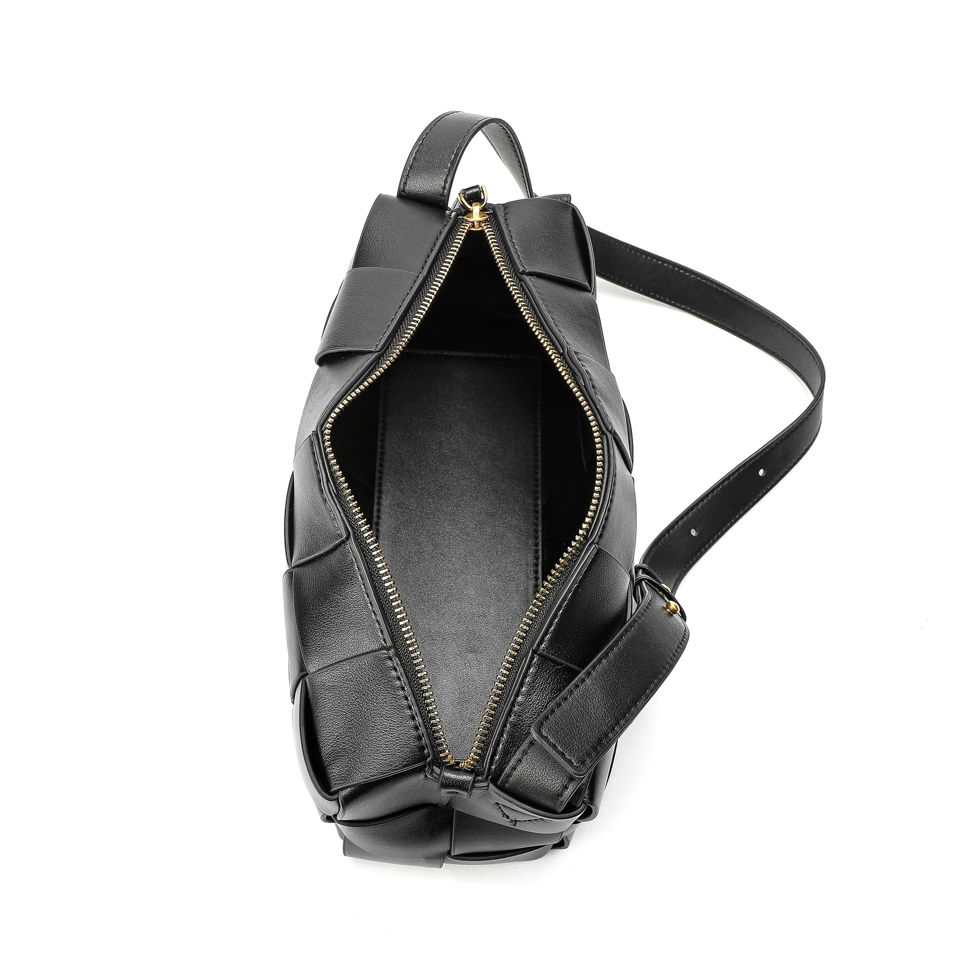 Tiffany & Fred Smooth Woven Leather Hobo/Shoulder