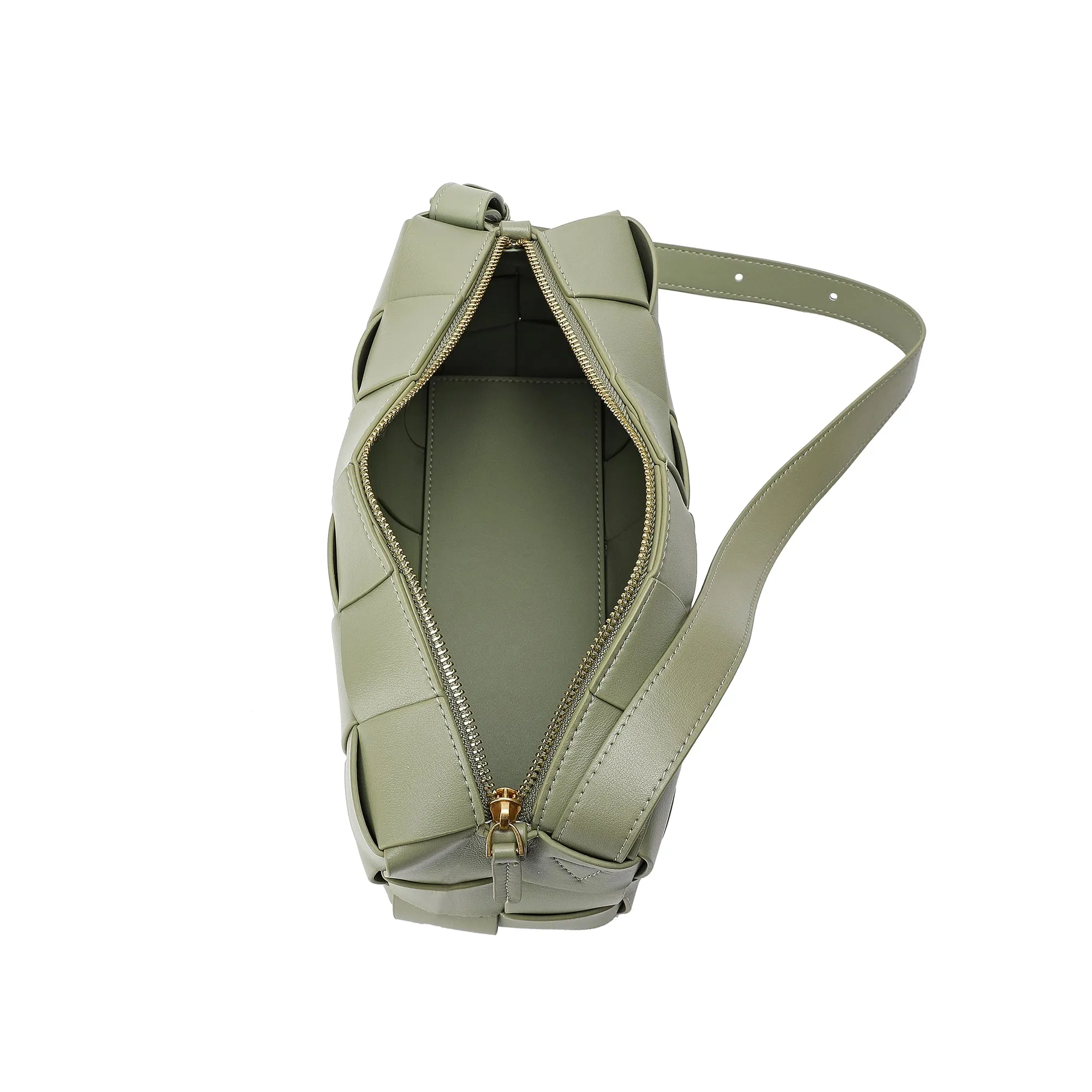 Tiffany & Fred Smooth Woven Leather Hobo/Shoulder
