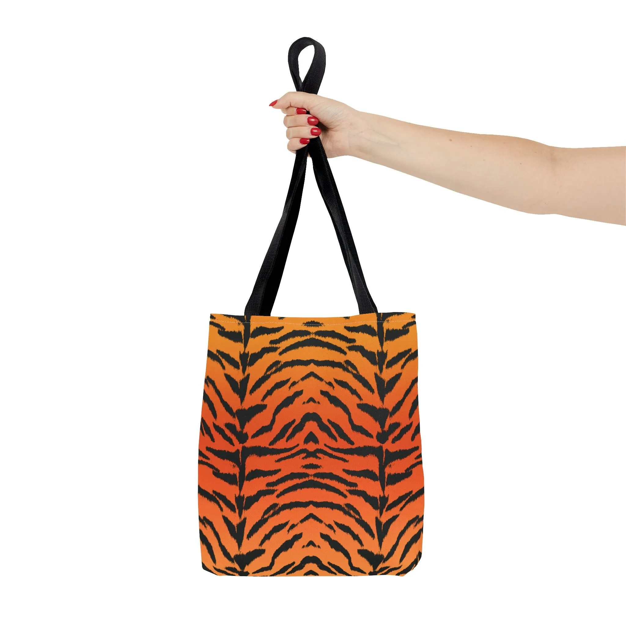Tiger Animal Print Canvas Tote Bag Reusable Shopping Bag - Saiko Studio