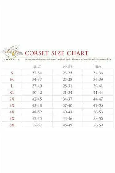 Top Drawer CURVY Brocade Double Steel Boned Under Bust Corset