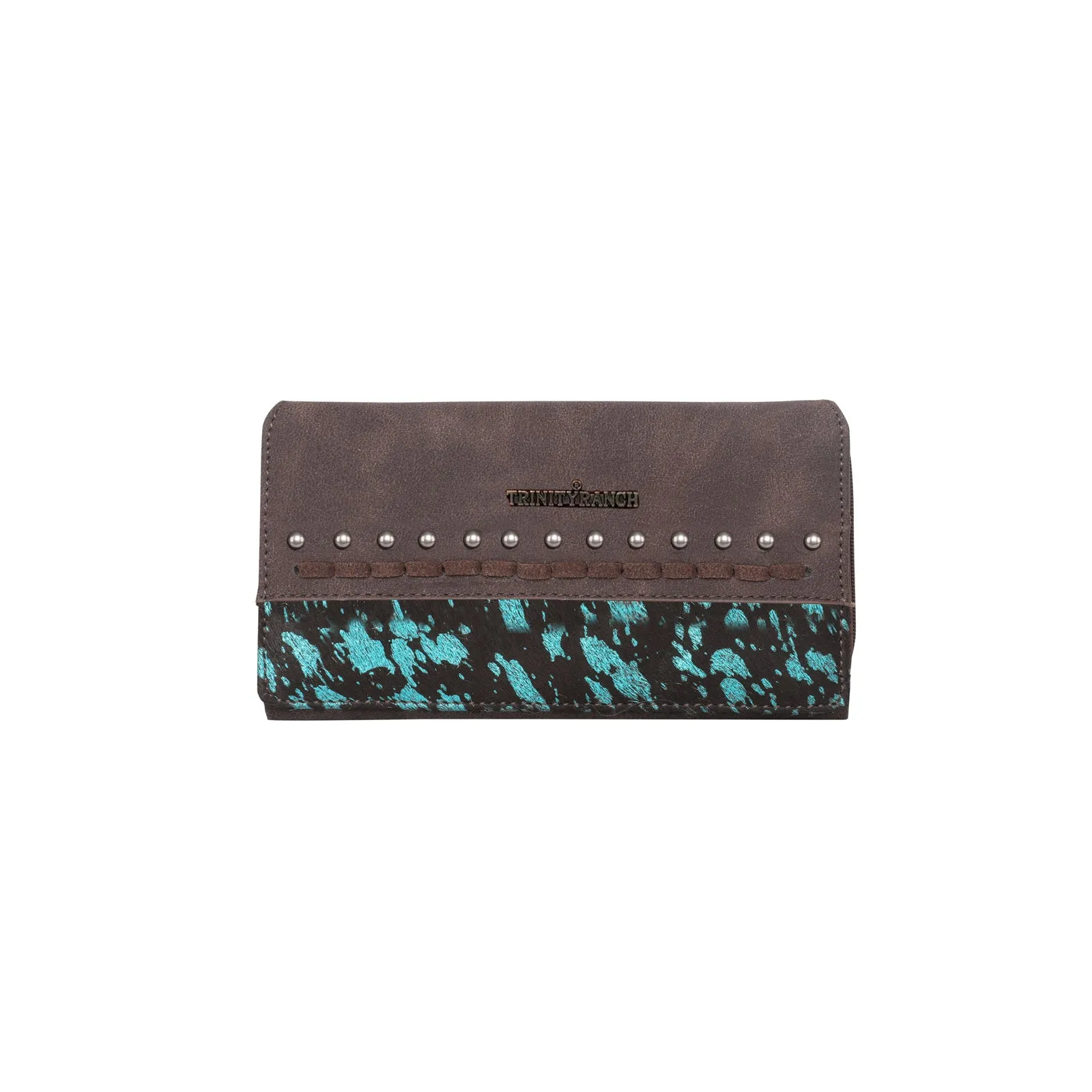 TR137-W010 Trinity Ranch Hair On Cowhide Collection Wallet