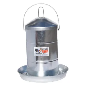Tuff Stuff galvanized poultry feeder w/ handle - 33lbs